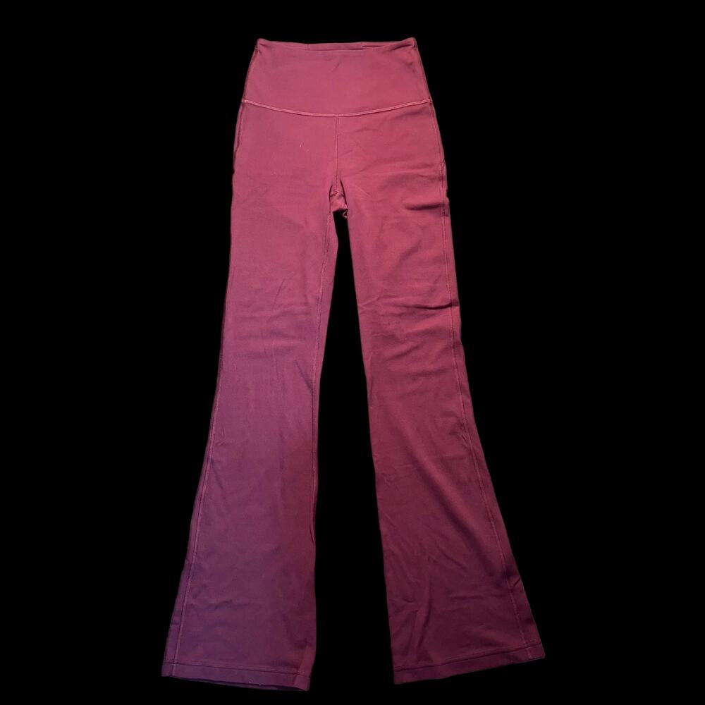 Lululemon Size 4 Groove Super-High-Rise Flared Pant Nulu 32.5" - Smoky Red